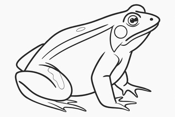 Minimalist Frog Outline Vector