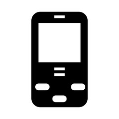 black mobile phone with blank screen