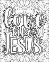 Bible Verse Coloring Page for Adults. Bible Verse Mandala Coloring Page