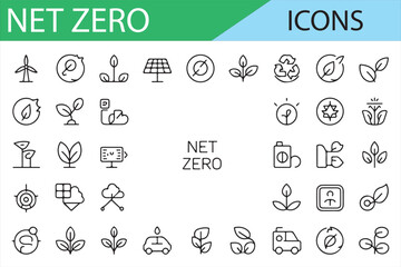 Set of Renewable Energy Icons Representing Green Solutions