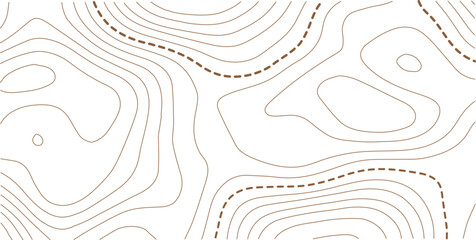 Topographic map background geographic line map with elevation assignments. Modern design with White background with topographic wavy pattern design.paper texture Imitation of a geographical map shades