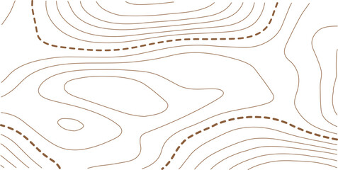 Topographic map background geographic line map with elevation assignments. Modern design with White background with topographic wavy pattern design.paper texture Imitation of a geographical map shades