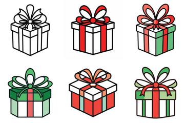 set of colorful gift boxes