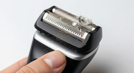 Afeitadora Eléctrica con Hoja Rota y Restos de Vello