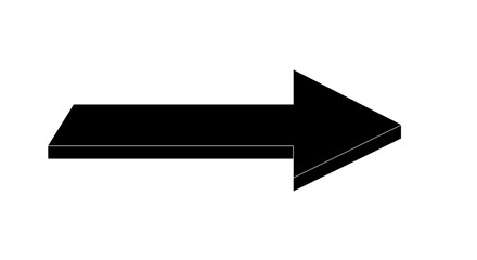 Bold arrow pointing right vector illustration for design projects