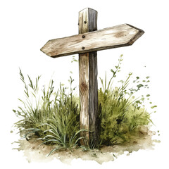 Field Markers, watercolor clipart vector, isolated on a white background.