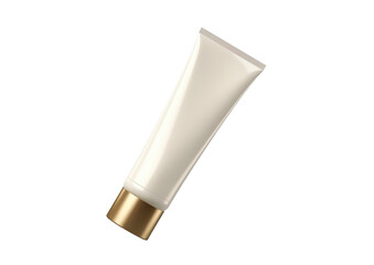 white tube of cream isolated on white or transparent png
