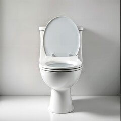 A sleek and modern toilet with an open lid is centered against a plain background, showcasing its clean lines and simplicity