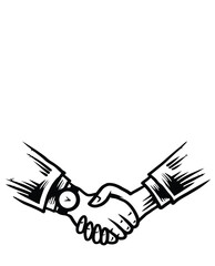 Hands holding in unity and handshake vector symbol of teamwork and friendship