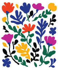 bouquet of flowers, with a minimalist and abstract style.