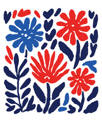 bouquet of flowers, with a minimalist and abstract style.