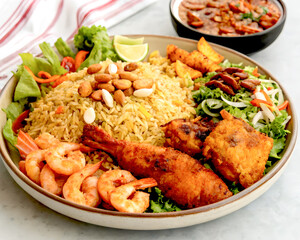 Fototapeta premium fried rice with chicken