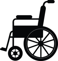 wheelchair vector silhouette art and illustration