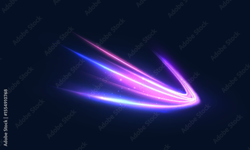 Poster 60 [преобразованный]transparent pink-violet rays of light create a feeling of acceleration, movement