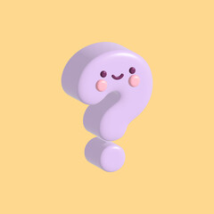 Pastel 3D Question Mark Icon