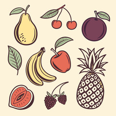 set of fruits