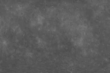 Realistic texture of Mercury’s cratered gray rocky surface