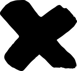 X draw paint. X black mark set. highly detailed and different crosses. Hand drawn crossed brush...