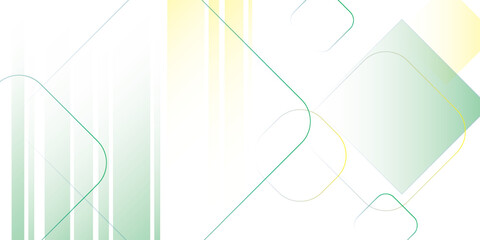 Light, Modern Abstract Design With Soft Green, Yellow, and Geometric Elements. Minimal Digital Style Ideal for Presentations, Tech, or Branding Projects.