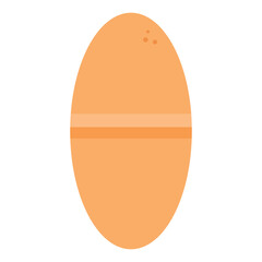 A classic orange oval pill.