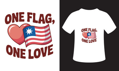 Minimalist patriotism T-Shirt Design