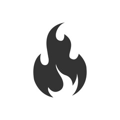 Black fire flames vector icon