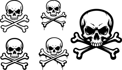 Edgy Graffiti Skull and Crossbones