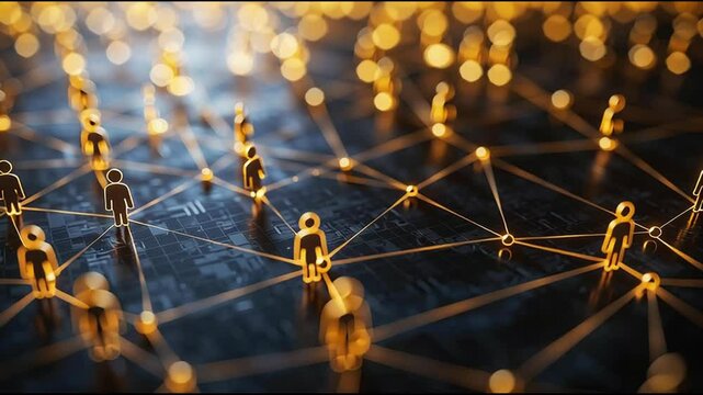 Group of people forming a network illustrating business referral networks and professional connections. Business Referral Network &ndash; Animated Video Version