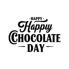 Happy Chocolate Day  A Delicious Typography Design for Social Media and Celebrations