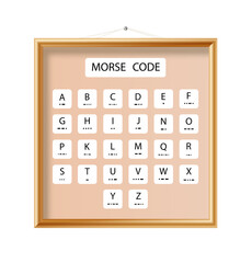 Morse Code International Morse Code on white background. Morse Code sign flat style. Vector