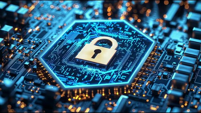 Machine learning secure chip with central encryption lock, luminous processor network and AI-driven digital protection circuitry
