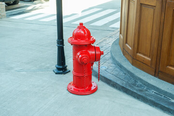 Fire hydrant on street,Typical red fire hydrant in city,Red fire Hydrant vintage style,Fire hidrant...