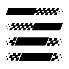 Racing flag vector icon on white background. Checkered flag. start and finish crossed flag. Racing flag.	