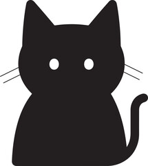 Minimal Cat Icon in Flat and Outline vector, digital, pet, animal, elegant,  Styles.