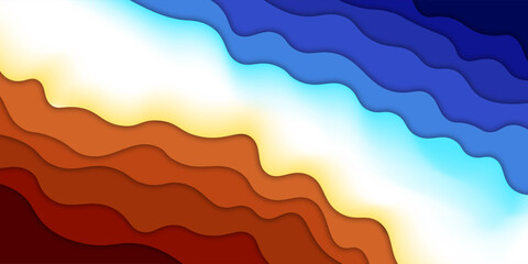 Abstract colorful line waves vector background.