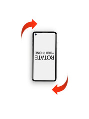 Rotate smartphone. Rotate Mobile phone. Device rotation symbol. Vector