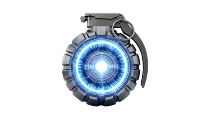 Futuristic Hand Grenade Sci-Fi Weapon Design Concept