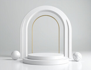 empty white room with columns