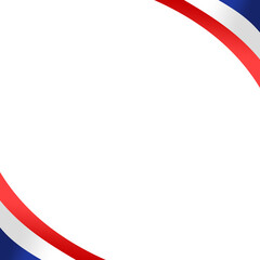 USA Flag Frame Ribbon Corner Border Illustration