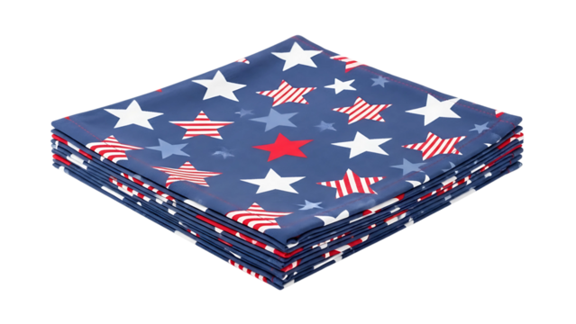 Patriotic Star-Spangled Dinner Napkins Festive Table Decor for Independence Day