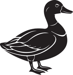 a set of duck silhouette.