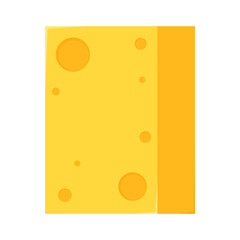 Cube Cheese cartoon. Cheese vector isolated on white background.