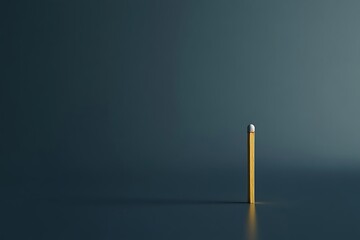 Single white thread on a neutral background