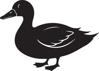 a set of duck silhouette.