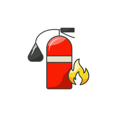 Fire Extinguisher Icon, Emergency Rescue Flame Control