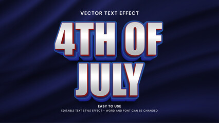 Obraz premium 4th of july editable text effect
