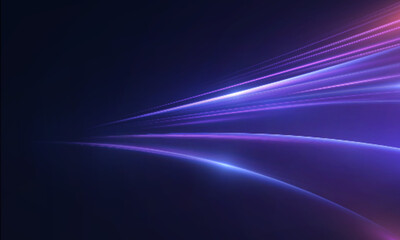 A violet-blue stream of light rushing through space. A pulse of energy with a glowing gradient and an emphasis on speed.