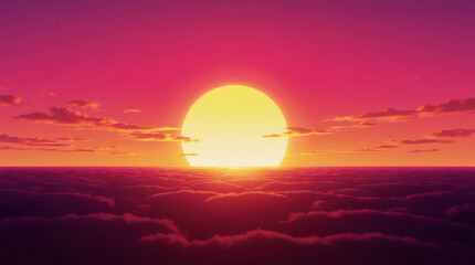 Pink, Purple, Sunset Sky Background in the evening sun down with colorful sunrise dramatic red, orange, yellow golden sunny summer sun light, Horizon bright nurture sunlight shiny Dusk sky clouds 
