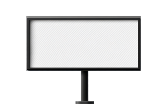 Billboard signage stand without advertisements located in a clear and open area designed for effective message display in urban environments