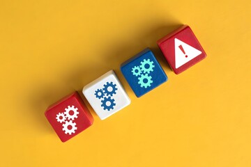 Breakdown and malfunction. Process disruption, production stoppage. Develop a solution, fix the breakdown. Increase fault tolerance. Work on mistakes with labor safety